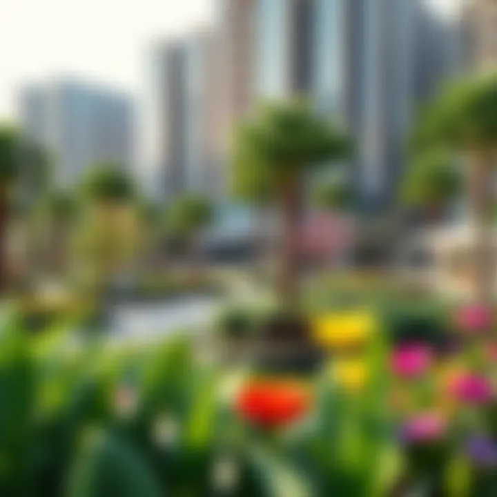 Community park with vibrant green spaces