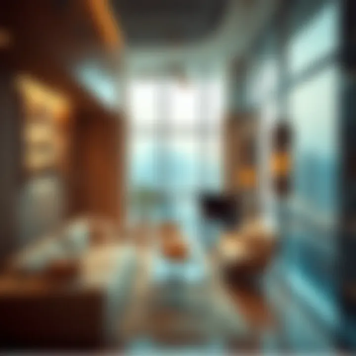 Interior spaces highlighting resident comforts in Sulafa Tower