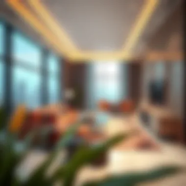 Luxurious interior design of a Sulafa Tower apartment