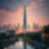 Stunning skyline view showcasing Sulafa Tower