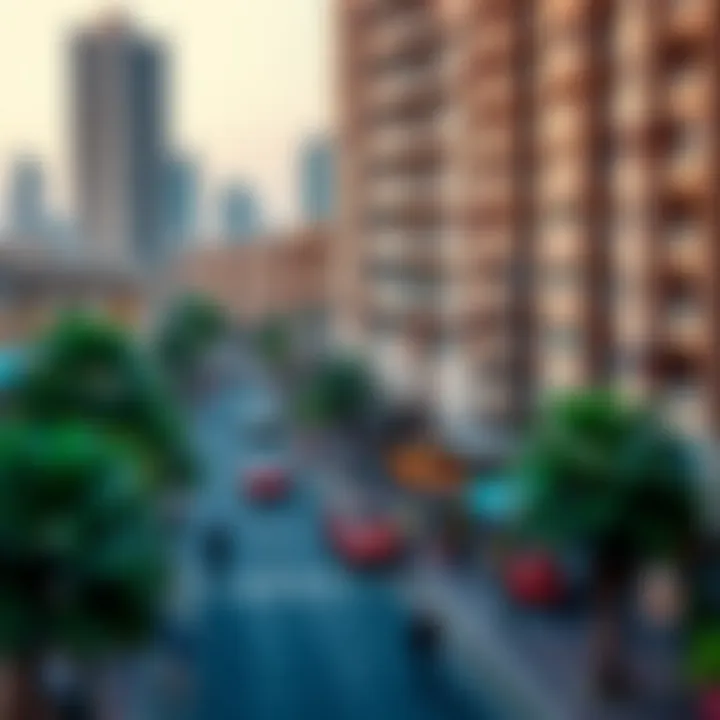 Vibrant community surrounding Sunset Apartments