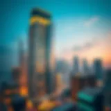 The Champion Tower exterior view against the Dubai skyline