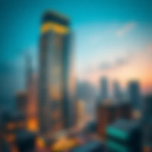 The Champion Tower exterior view against the Dubai skyline