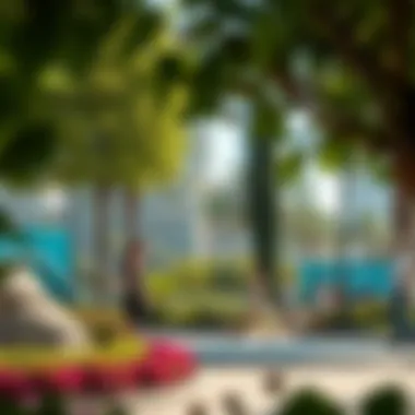 A vibrant park showcasing community engagement in Dubai