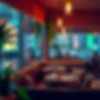 Cozy corner of the cafe inviting for a relaxed dining experience