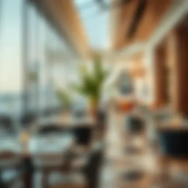 Elegant interior decor showcasing the cafe's ambiance