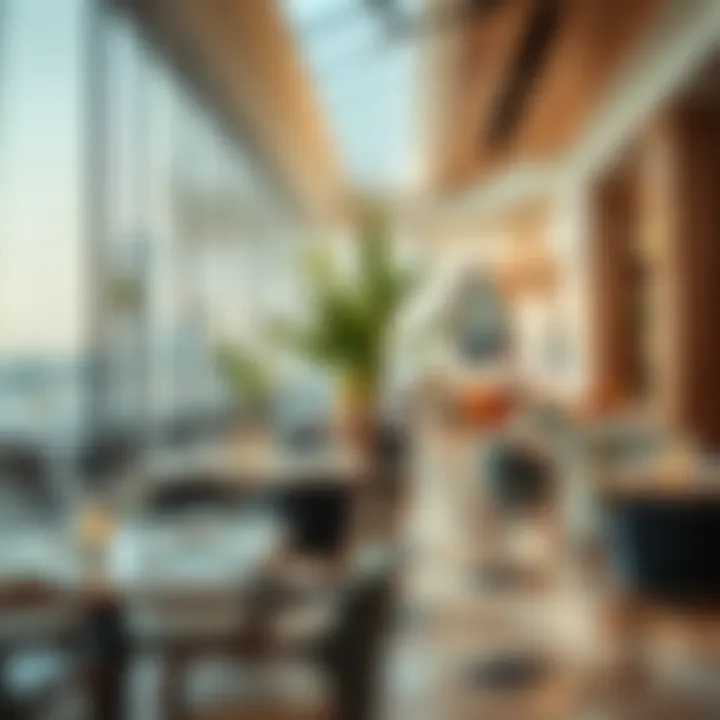 Elegant interior decor showcasing the cafe's ambiance