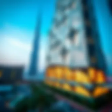 Detailed Facade of Jewels Tower Close-up of the intricate facade design of Jewels Tower