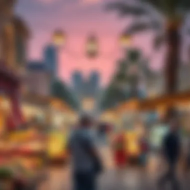 Local Market in Town Square Local market in a town square promoting economic engagement