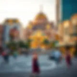 Vibrant Town Square A vibrant town square bustling with activity and interaction