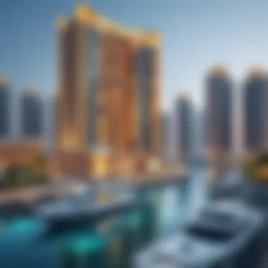 Architectural Elegance of Tiger Tower Marina Panoramic view of Tiger Tower Marina showcasing its architectural elegance