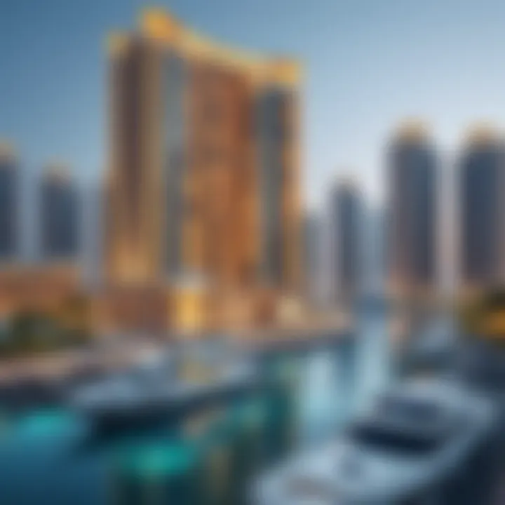 Architectural Elegance of Tiger Tower Marina Panoramic view of Tiger Tower Marina showcasing its architectural elegance