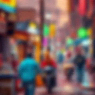 Vibrant street life in Um Al Sheif