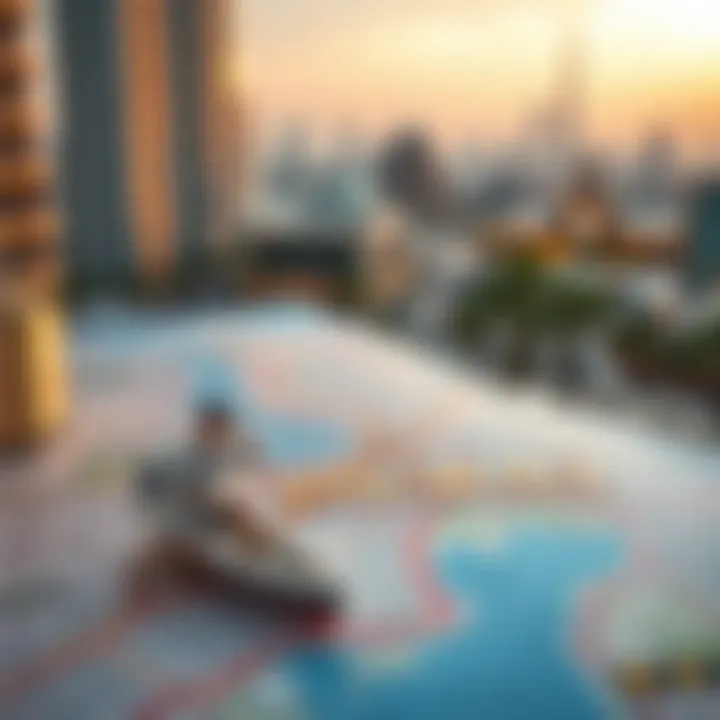 Dubai Postal Code Map Map highlighting postal codes in Dubai