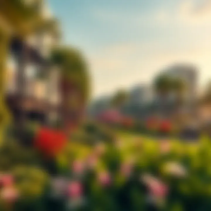 Lush landscaped gardens that enhance community aesthetics and tranquility