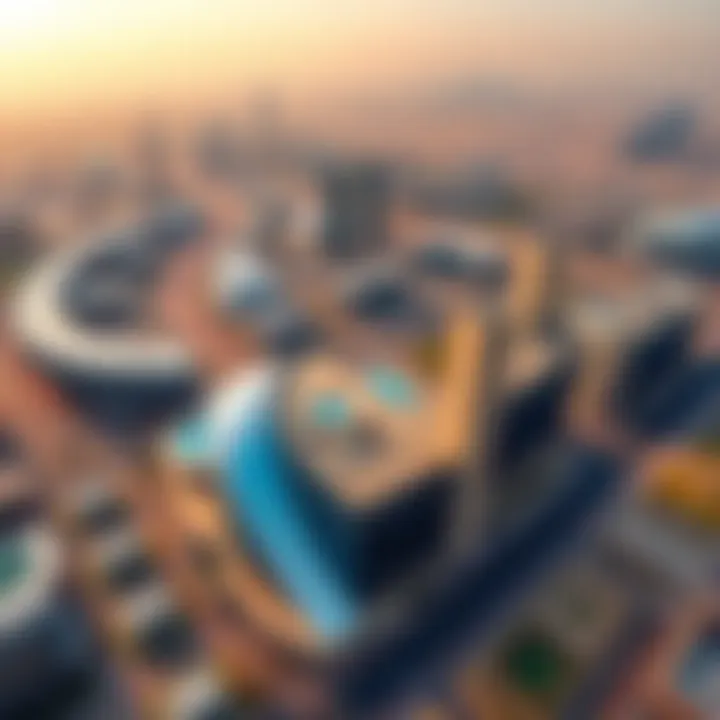 Aerial view of Viva Motor City showcasing its sprawling layout and modern architecture