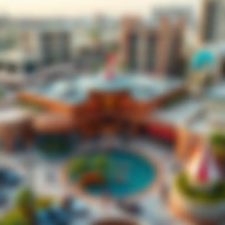 Vibrant community center with various amenities and recreational facilities in Viva Motor City