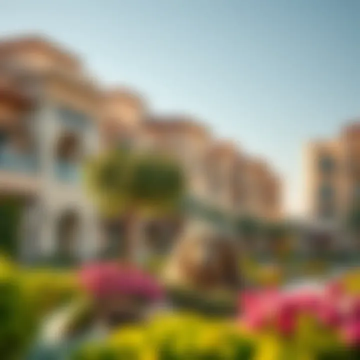 Lush landscaping in Wasl Oasis 2