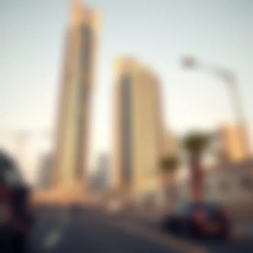 Stunning view of the Wasl Tower's exterior showcasing its unique architectural design